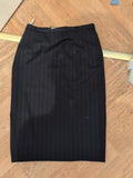 Viyella 12 Navy And Purple Pinstripe Lined Straight Skirt