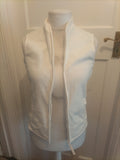 Ladies Tu Size 8 Ivory Sleeveless Cardigan Full Zip