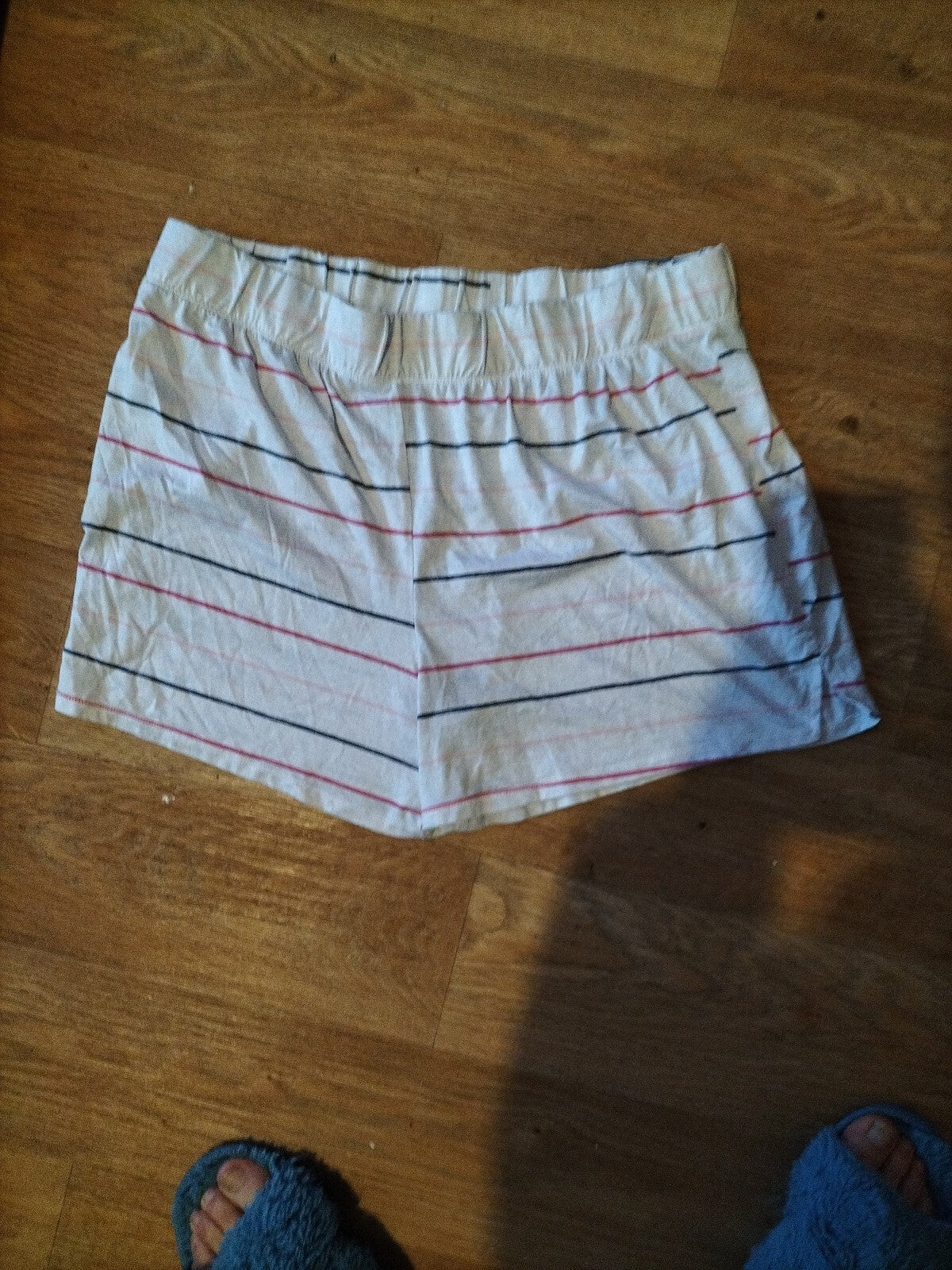 Ladies Extra Large Striped Elasticated Shorts