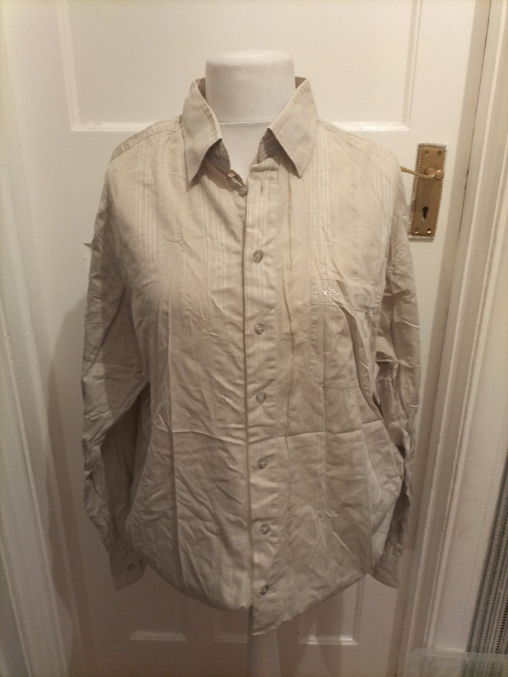 Mens McKay Size XL Natural Long Sleeved Shirt