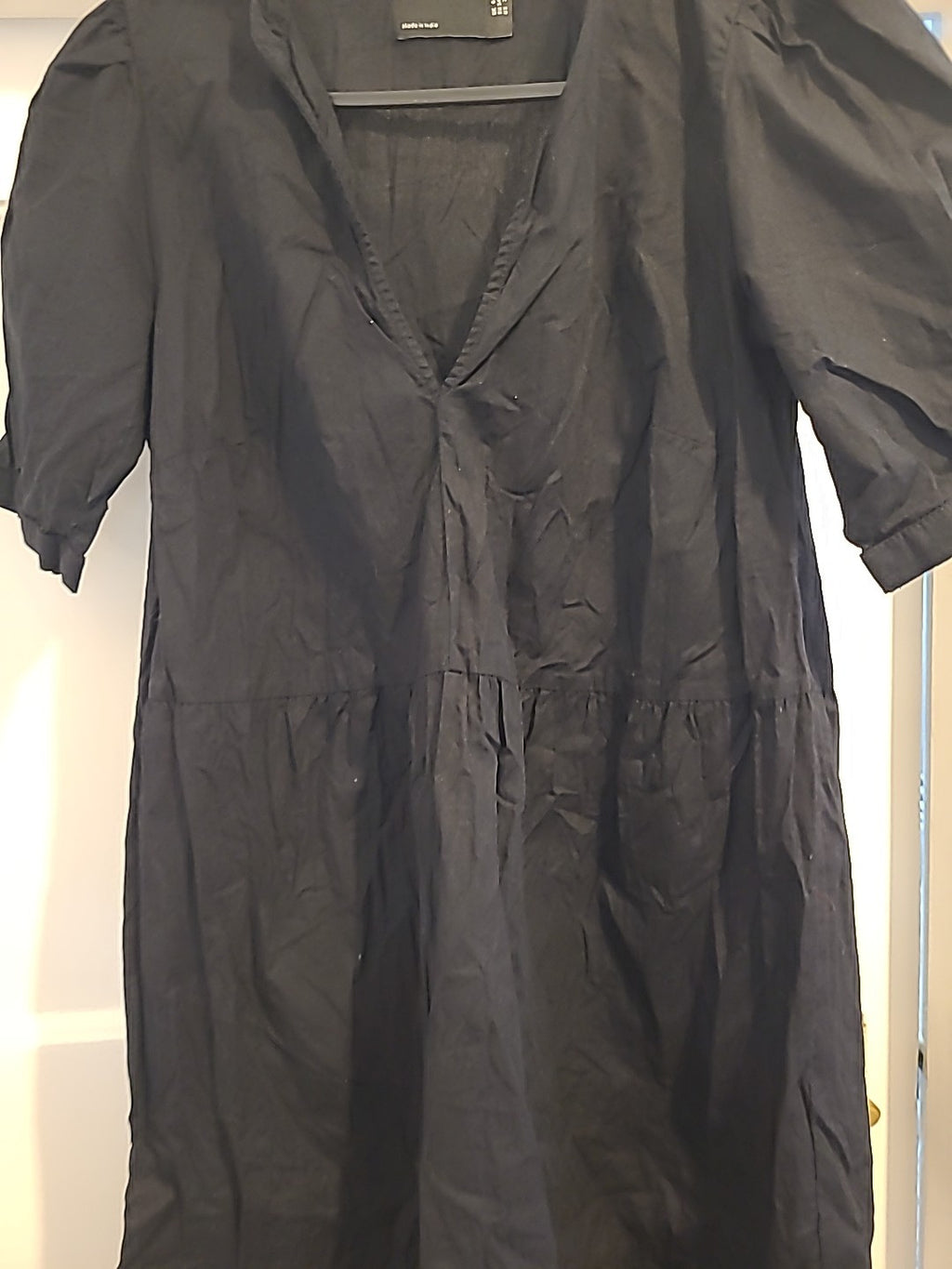 Ladies Asos Size 6 Black Short Sleeved Short Dress