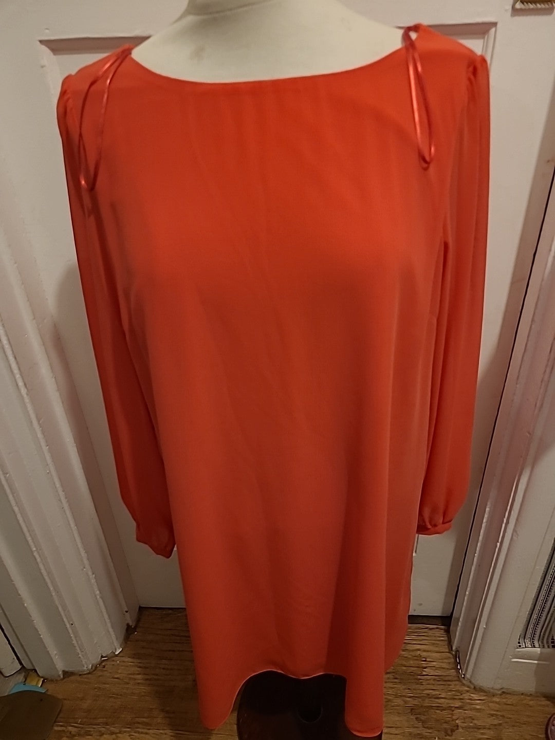 Ladies Primark Size 18 Pink Lined Long Sleeved Dress