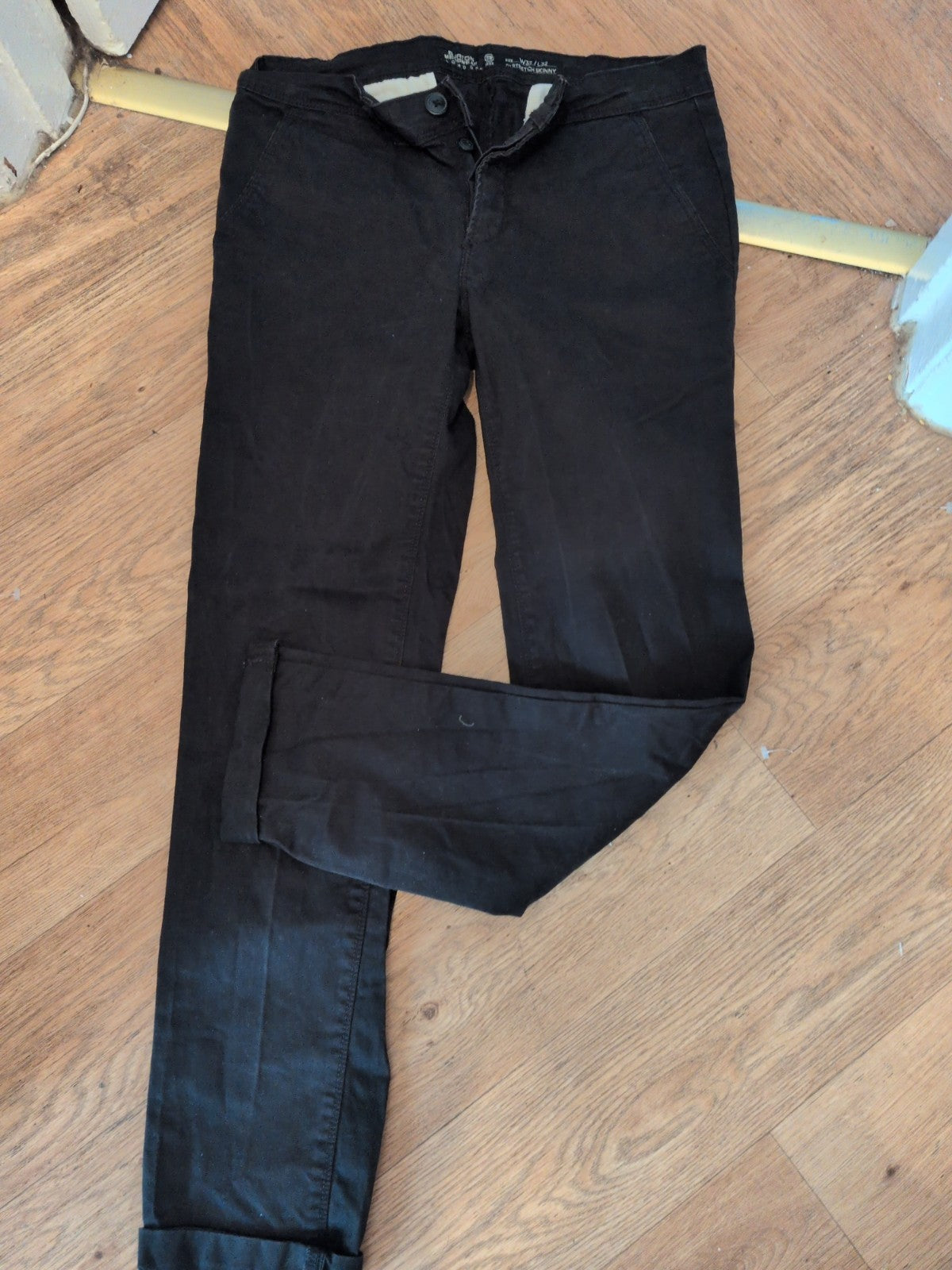 Mens Burton 32x32 Black Stretch Skinny Jeans