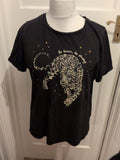 Tu 16 Black With A Tiger Image Short Sleeve T-shirt