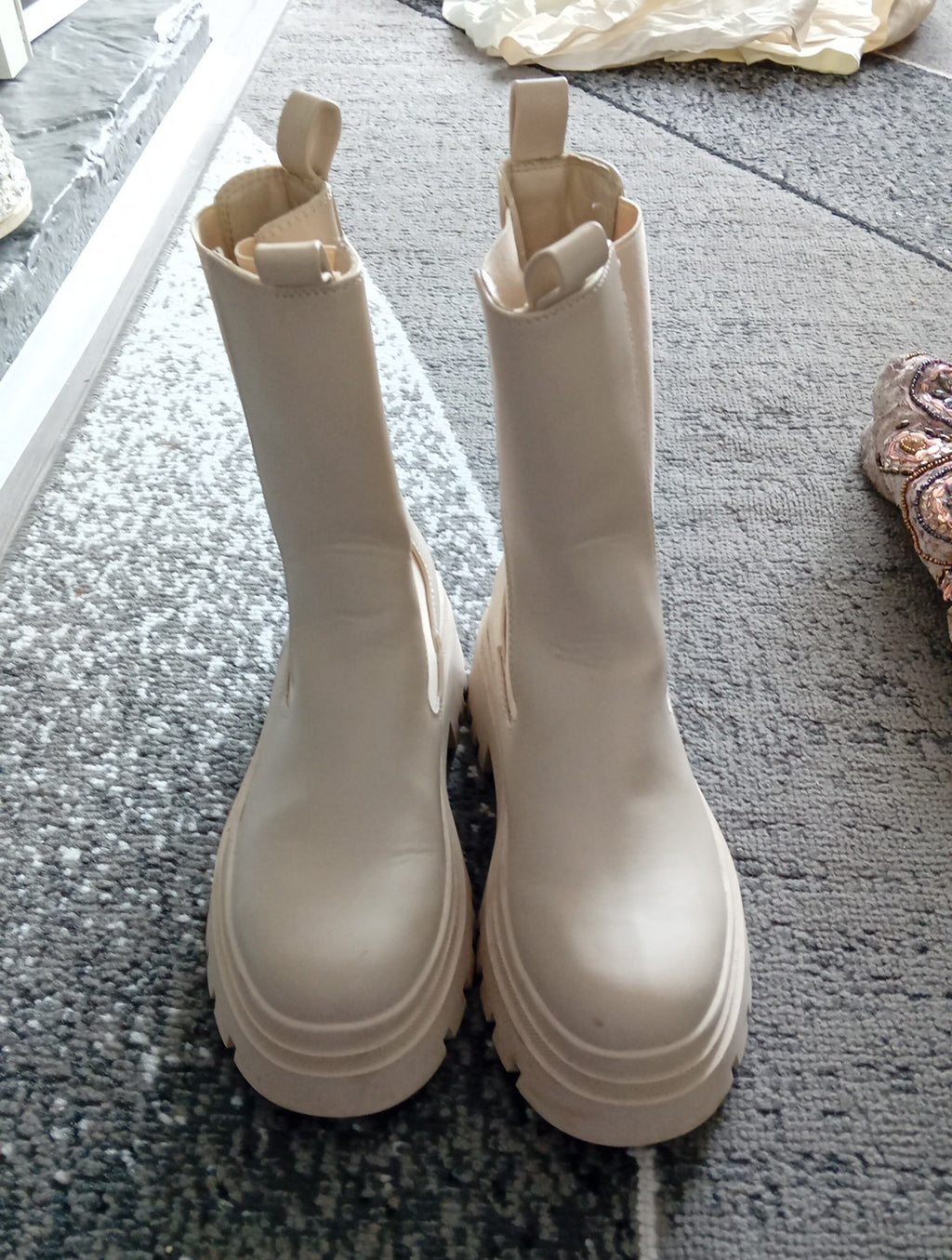 Ladies Cream Boots Size 6 Primark Free Delivery