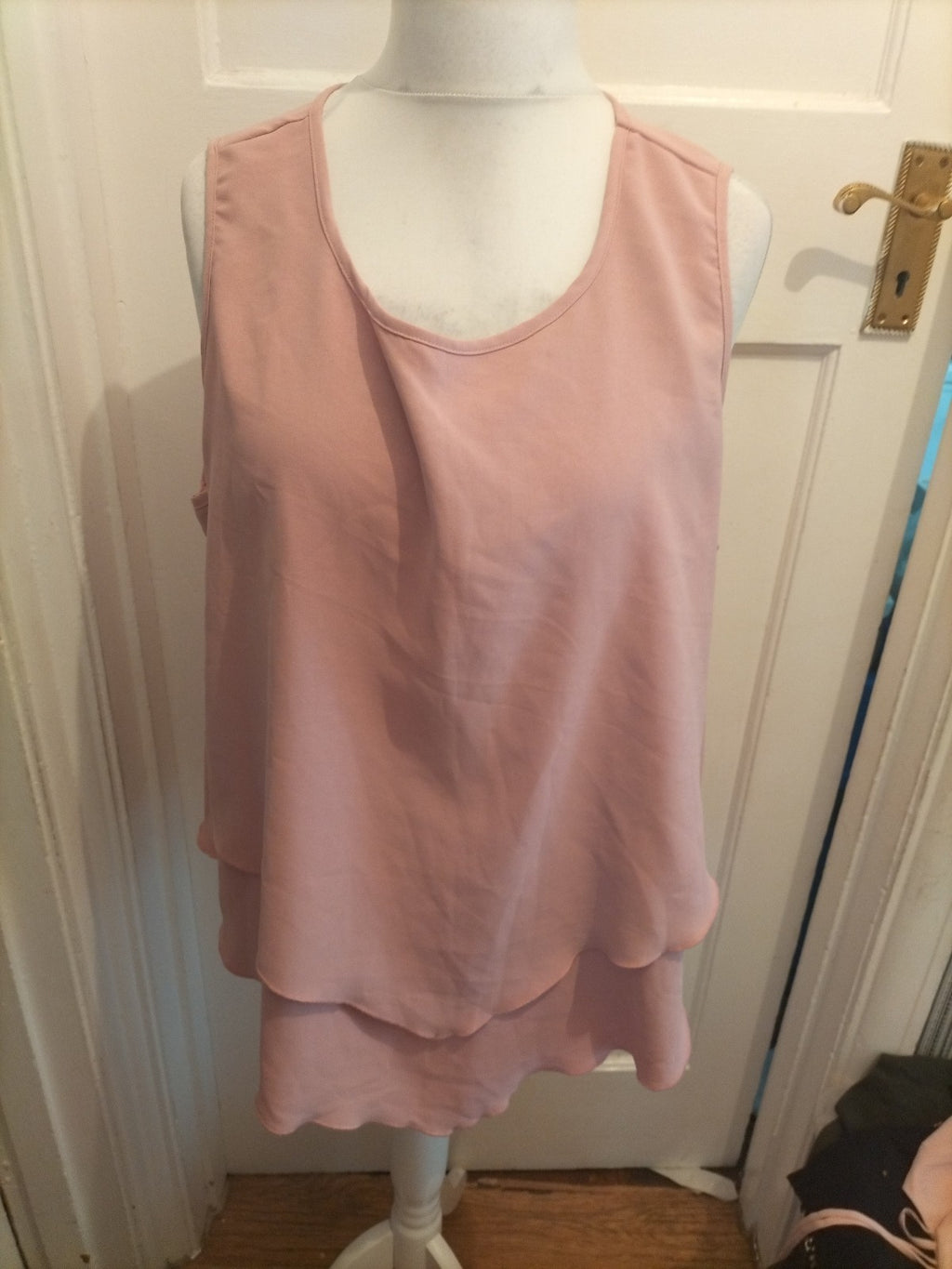 Emery Rose 3xl Baby Pink Sleeveless Blouse