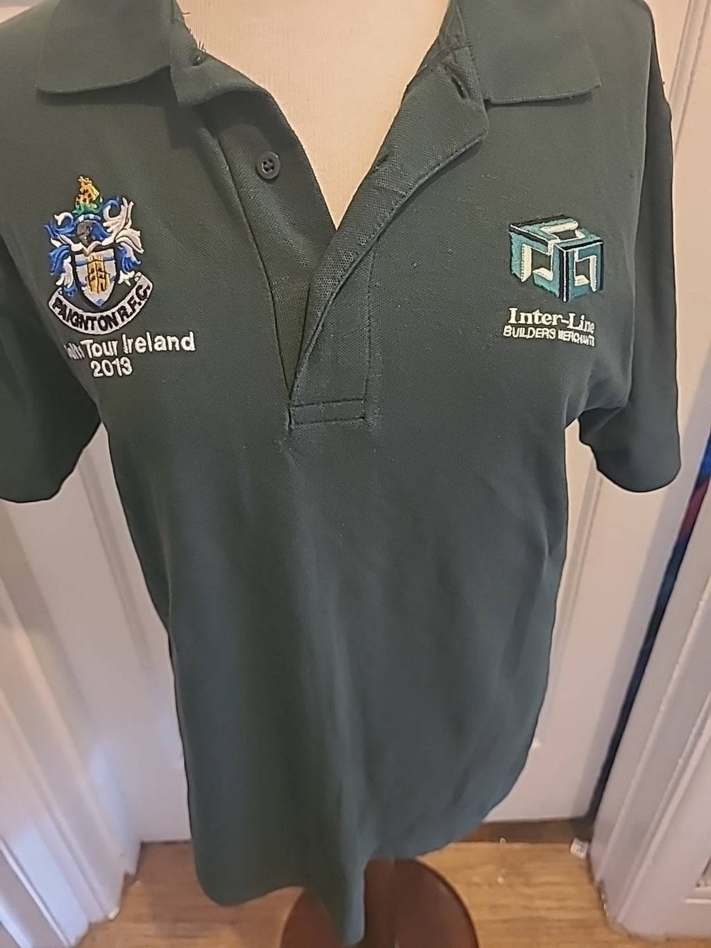 Mens Uneek Size Medium Green Paignton Colts 2013 Tour Polo