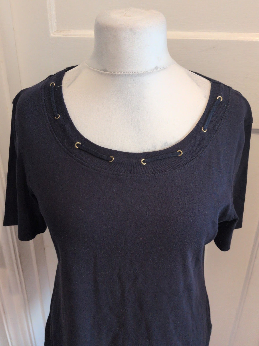 Ladies Marianna Collection Size 16 Navy Short Sleeve T-shirt Blouse