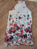 Shein XS White Floral Sleeveless Dress