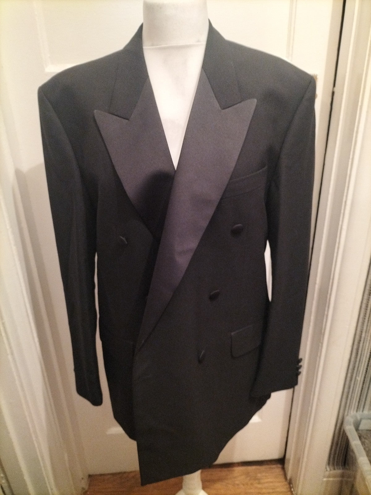 Mens Horne Brothers Size 44R Black Wool Lined Padded Blazer