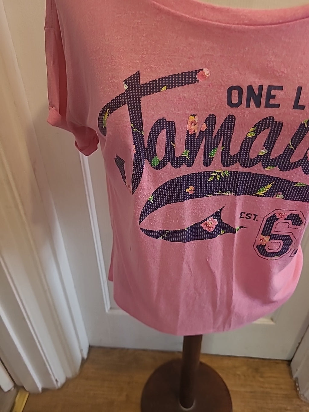 Ladies T.shirt Size Med Pink/ Blue
