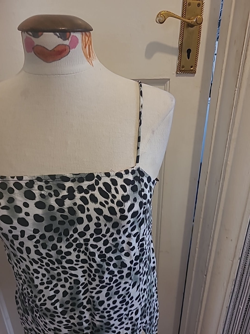 Ladies Motel Size Medium Spotty Animal Print Sleeveless Tshirt