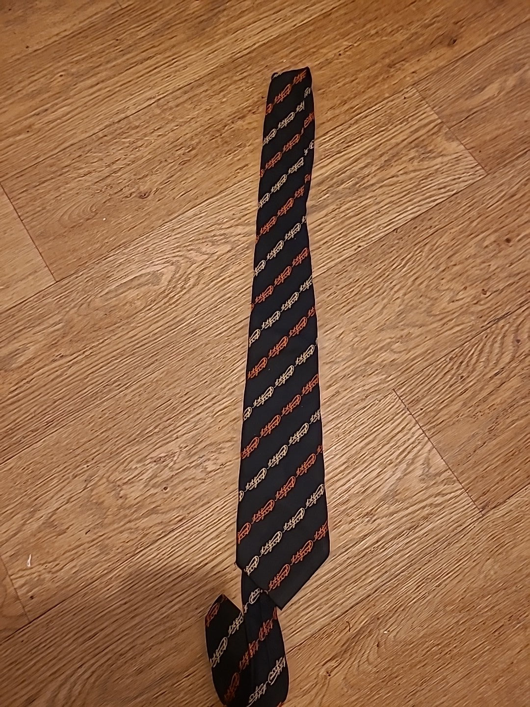 Mens Tootal Orange/Black/Gold Tie
