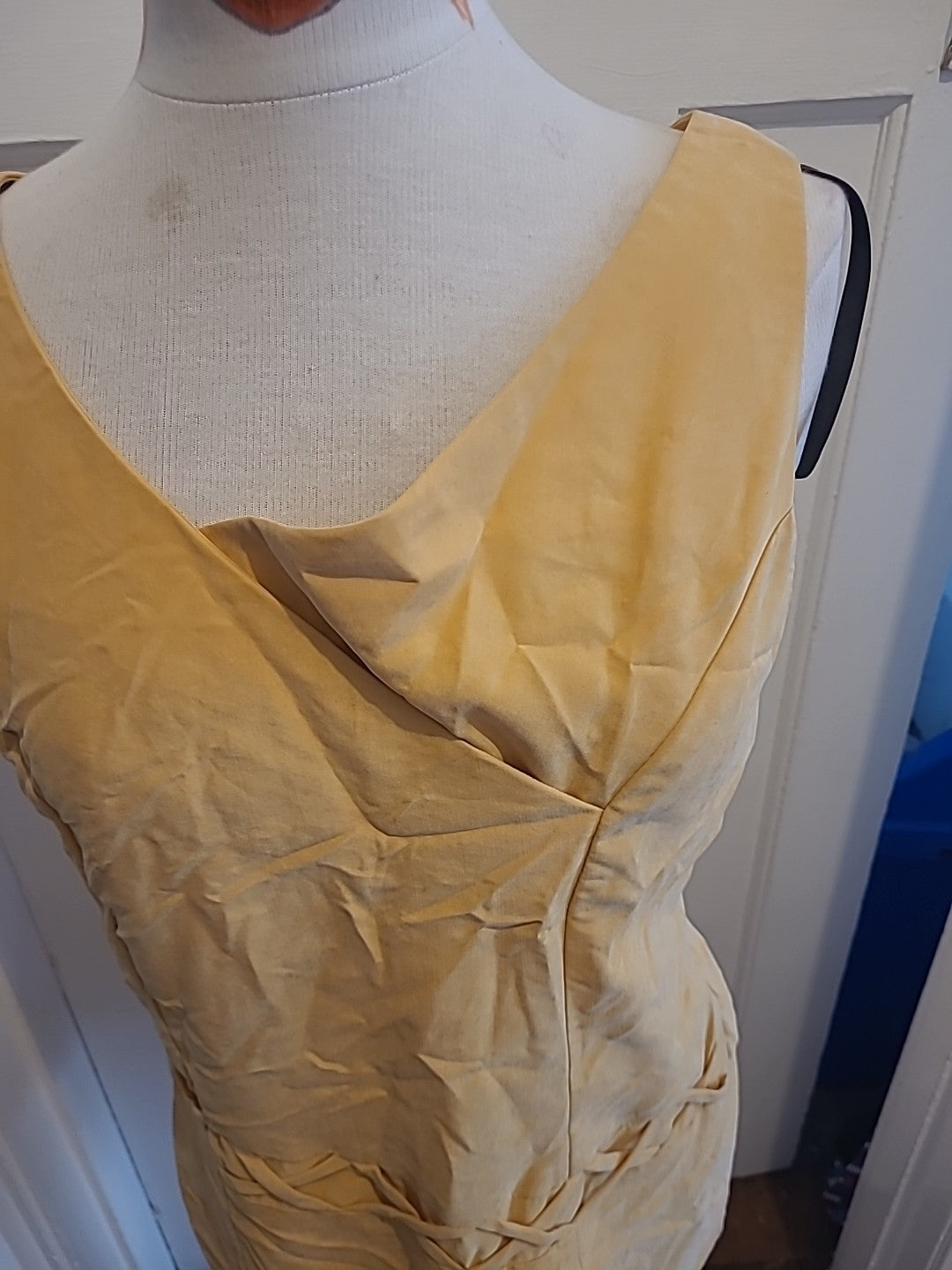 Ladies Lori Weidner Size 10 Yellow Sleeveless Blouse
