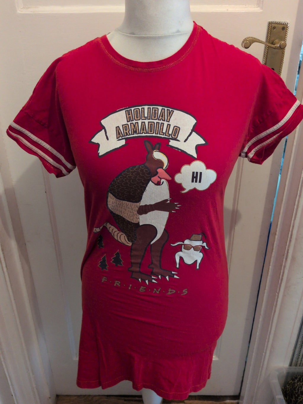 Ladies Friends 2XS Red Short Sleeve Printed Nightwear
