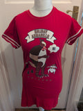Ladies Friends 2XS Red Short Sleeve Printed Nightwear