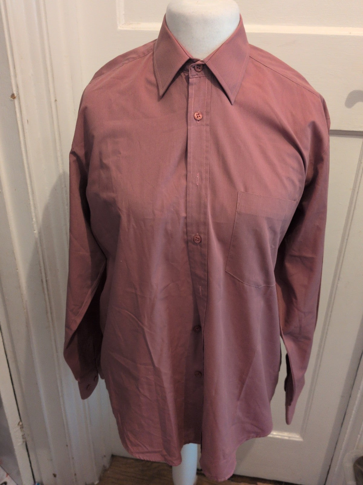 MC 15.5 Salmon Pink Long Sleeve Smart Dress Shirt
