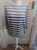 Tommy Bahama XL Blue Navy White Stripe Long Sleeve T-shirt