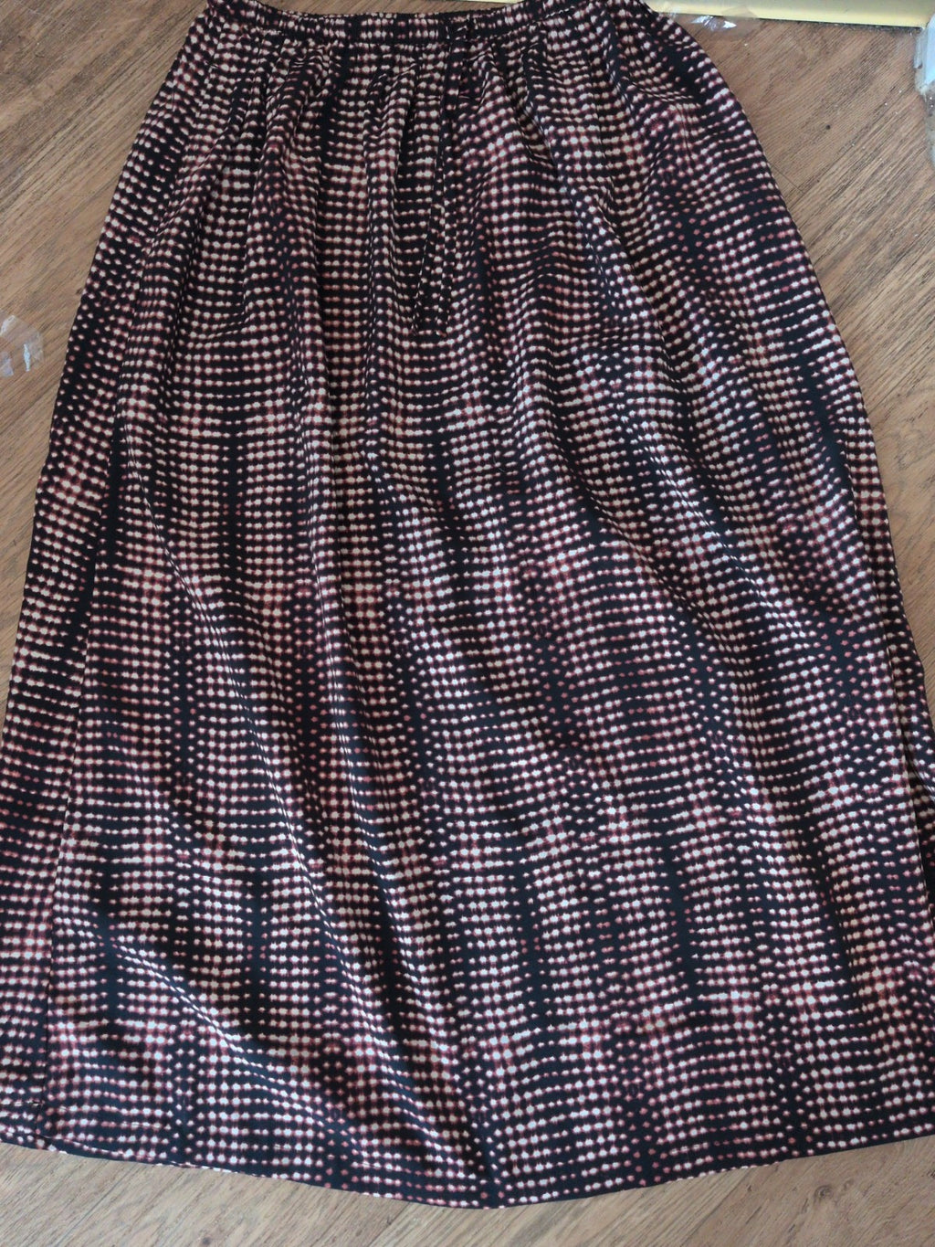 Per Una 8 Multicoloured Lights Style Pattern Elasticated Long Flare Skirt