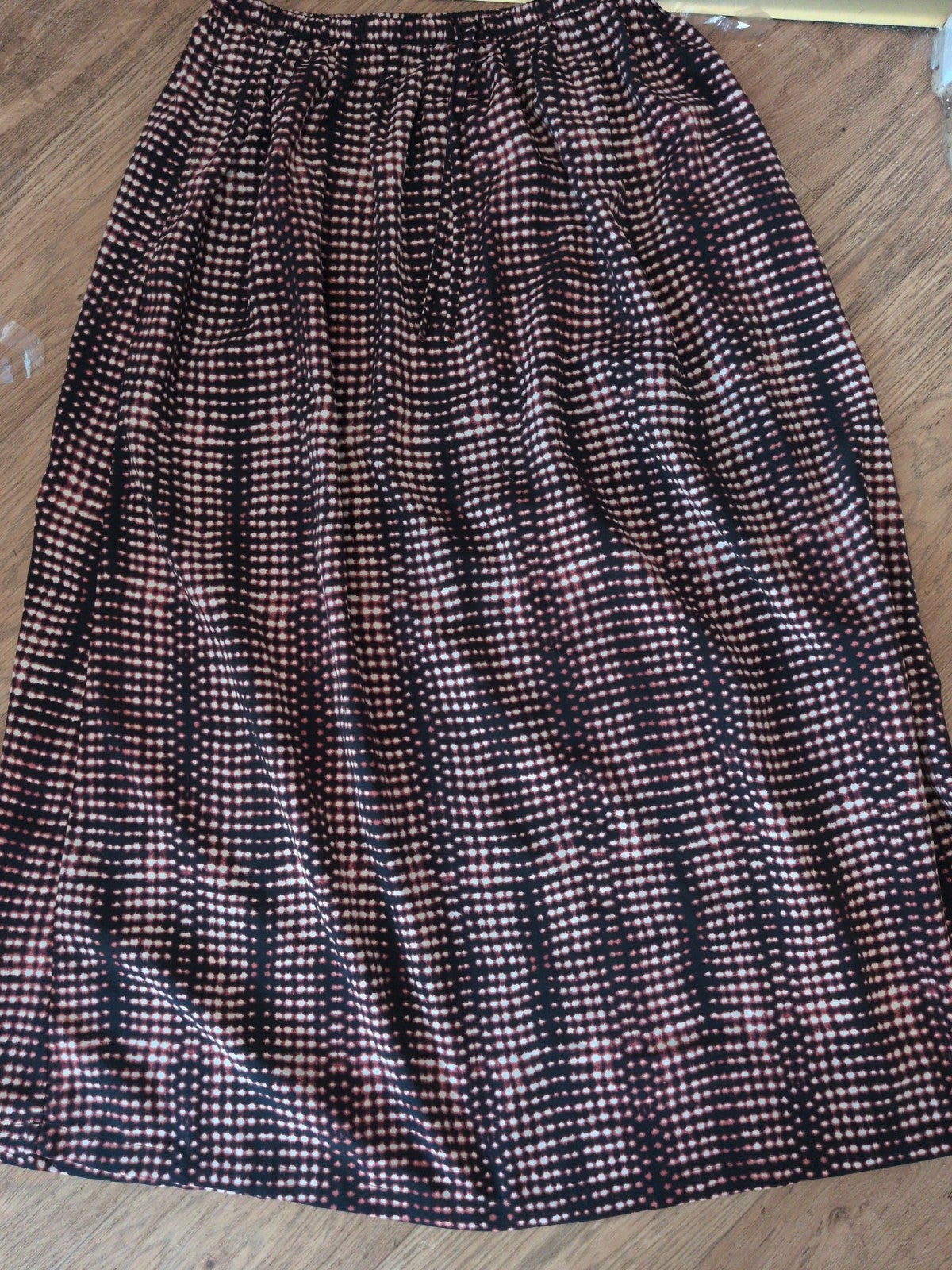 Per Una 8 Multicoloured Lights Style Pattern Elasticated Long Flare Skirt
