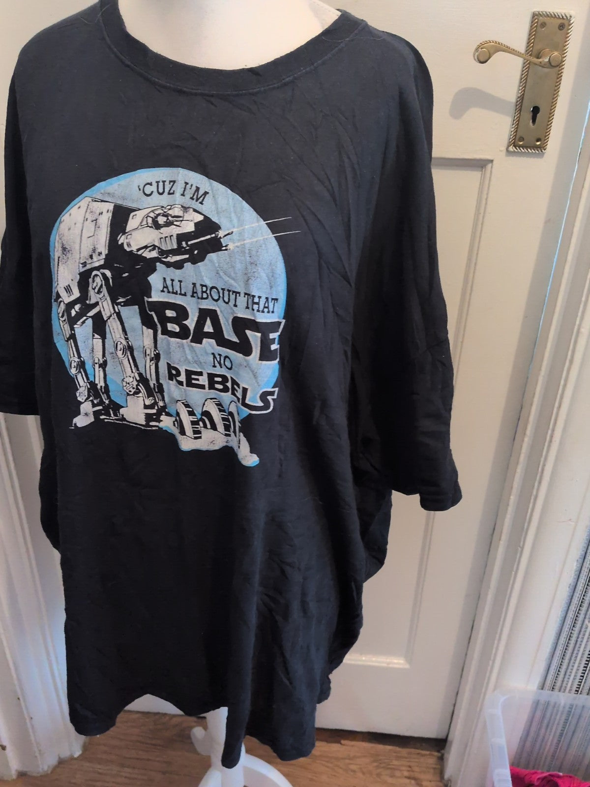 4XL Navy Printed Rebels Short Sleeve T-shirt