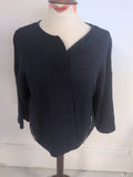 Tu Woman 18 Navy Long Sleeve Open Blouse Cardigan