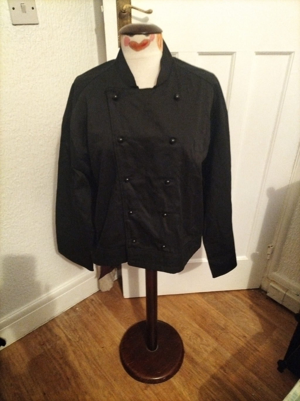 Mens Size 38" Chest Black Chef Jacket