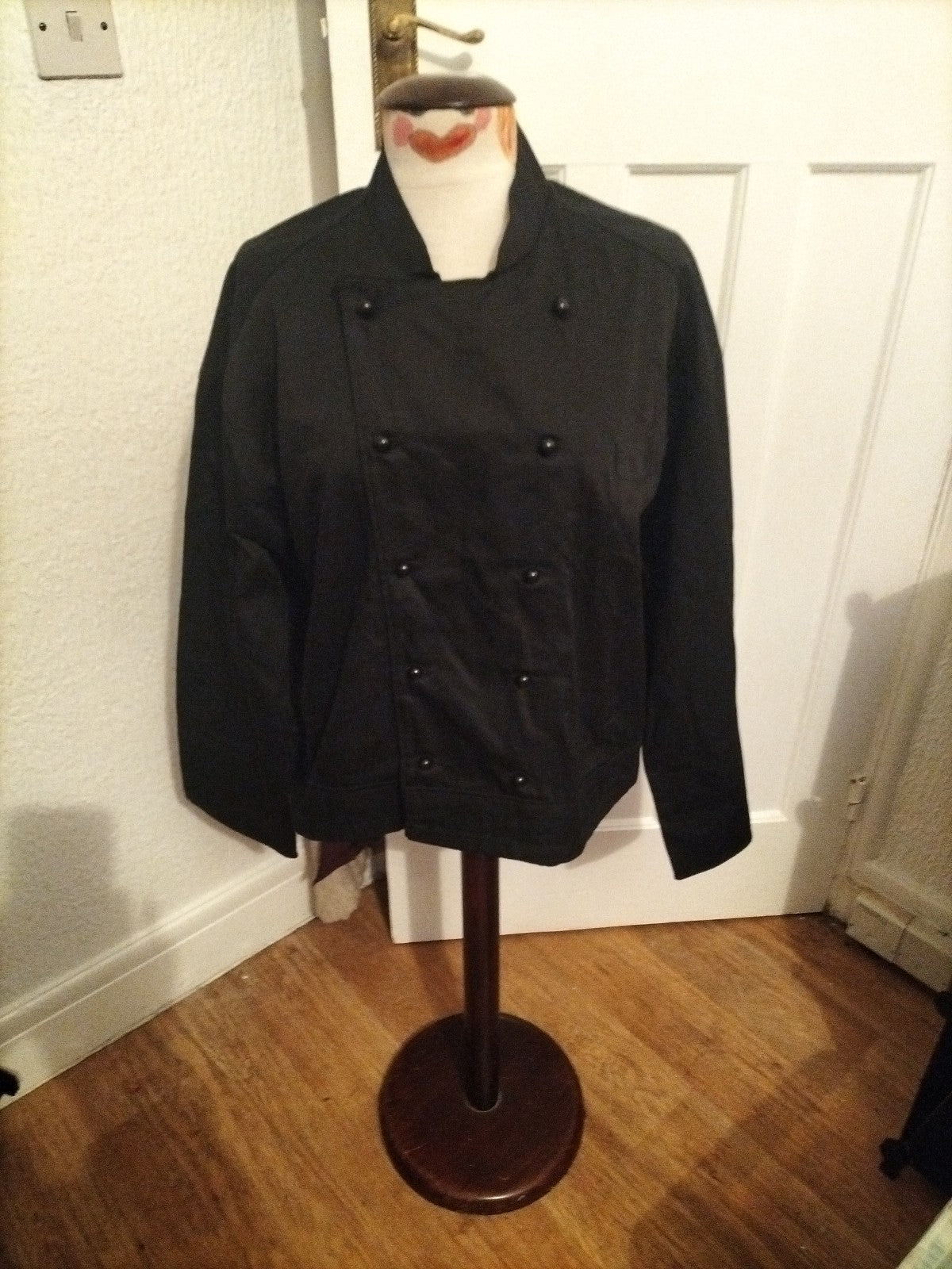 Mens Size 38" Chest Black Chef Jacket
