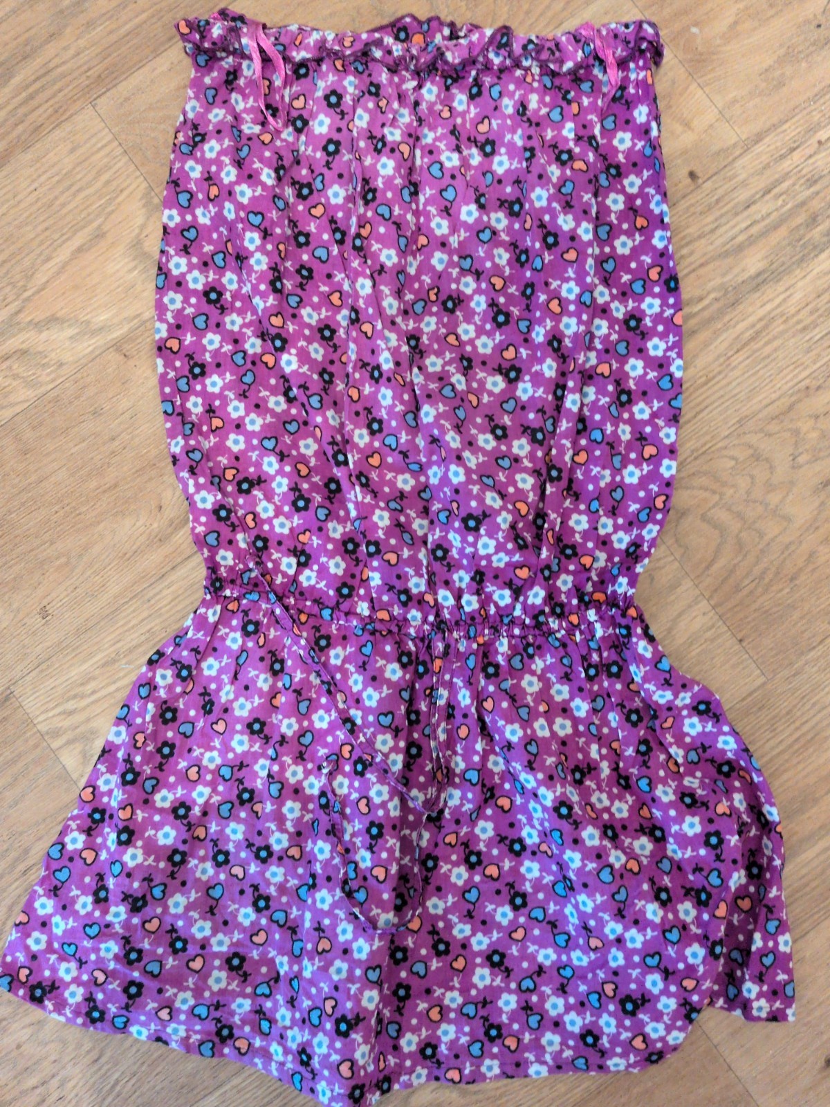 Next 6 Purple Pattern Sleeveless Strapless Dress