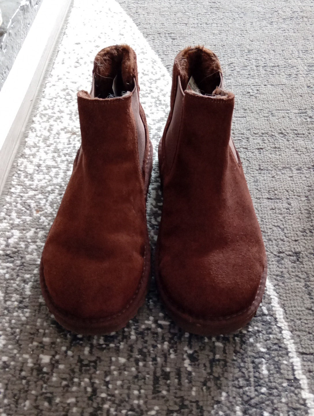 Ladies Brown Fluffy Boots Size 6 Next Free Delivery