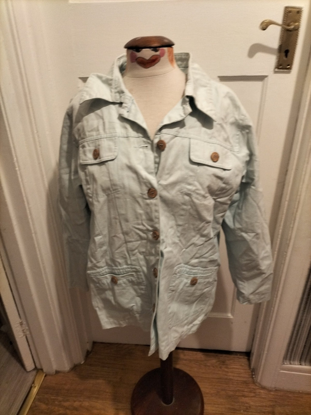 Ladies Marks And Spencer Size 20 Turquoise Jacket