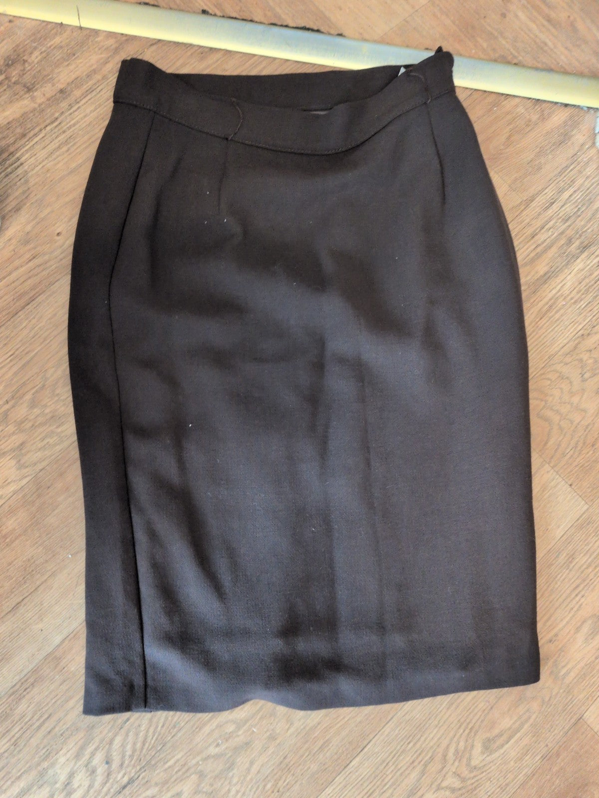 Marks And Spencer 14 Butter Chocolate 25" Length Lined Skirt
