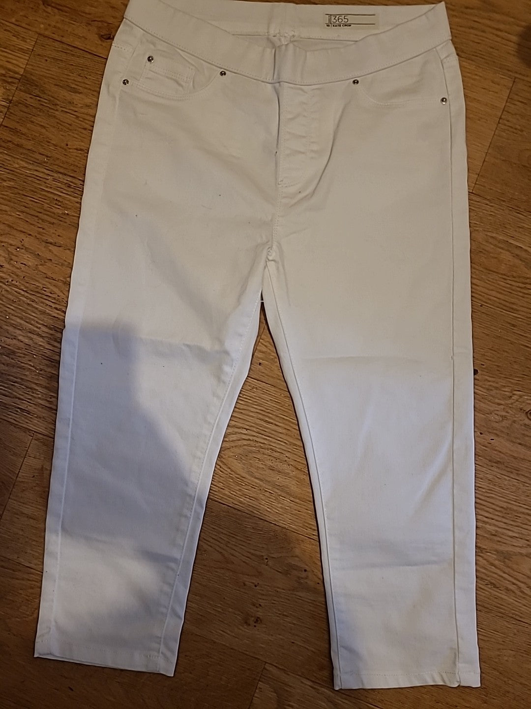Ladies Denim365 Size 10 Kate Crop White Jegging