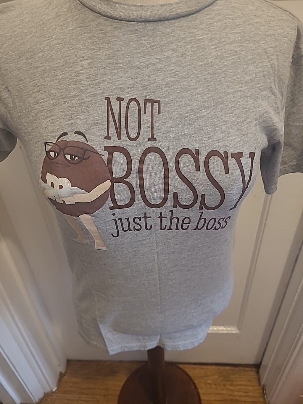 Mens M&M Size XXS Grey *Bossy* Short Sleeved Tshirt