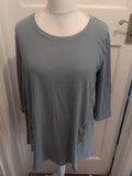 Zenana XL Blue 3/4 Sleeve T-shirt