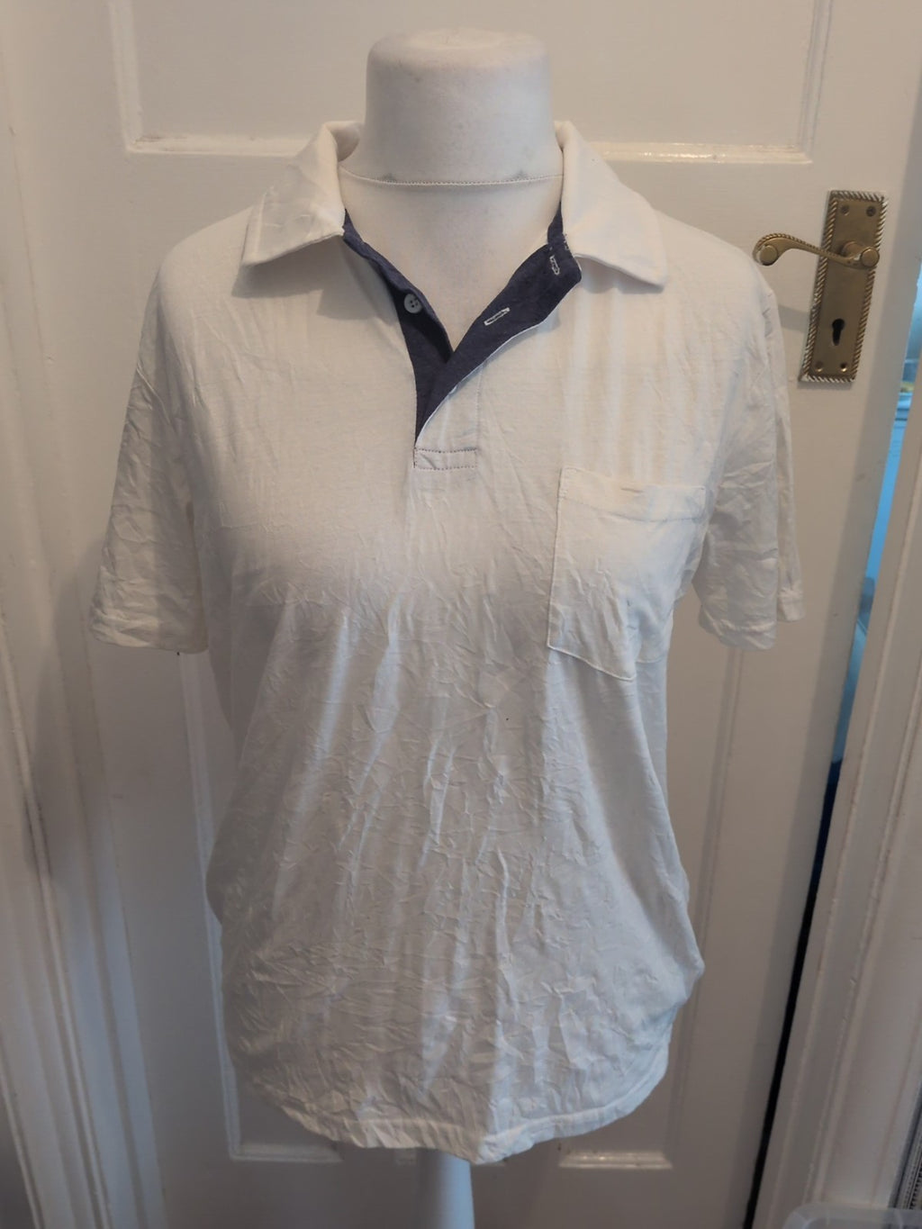 Atlas For Men Small White Short Sleeve Polo