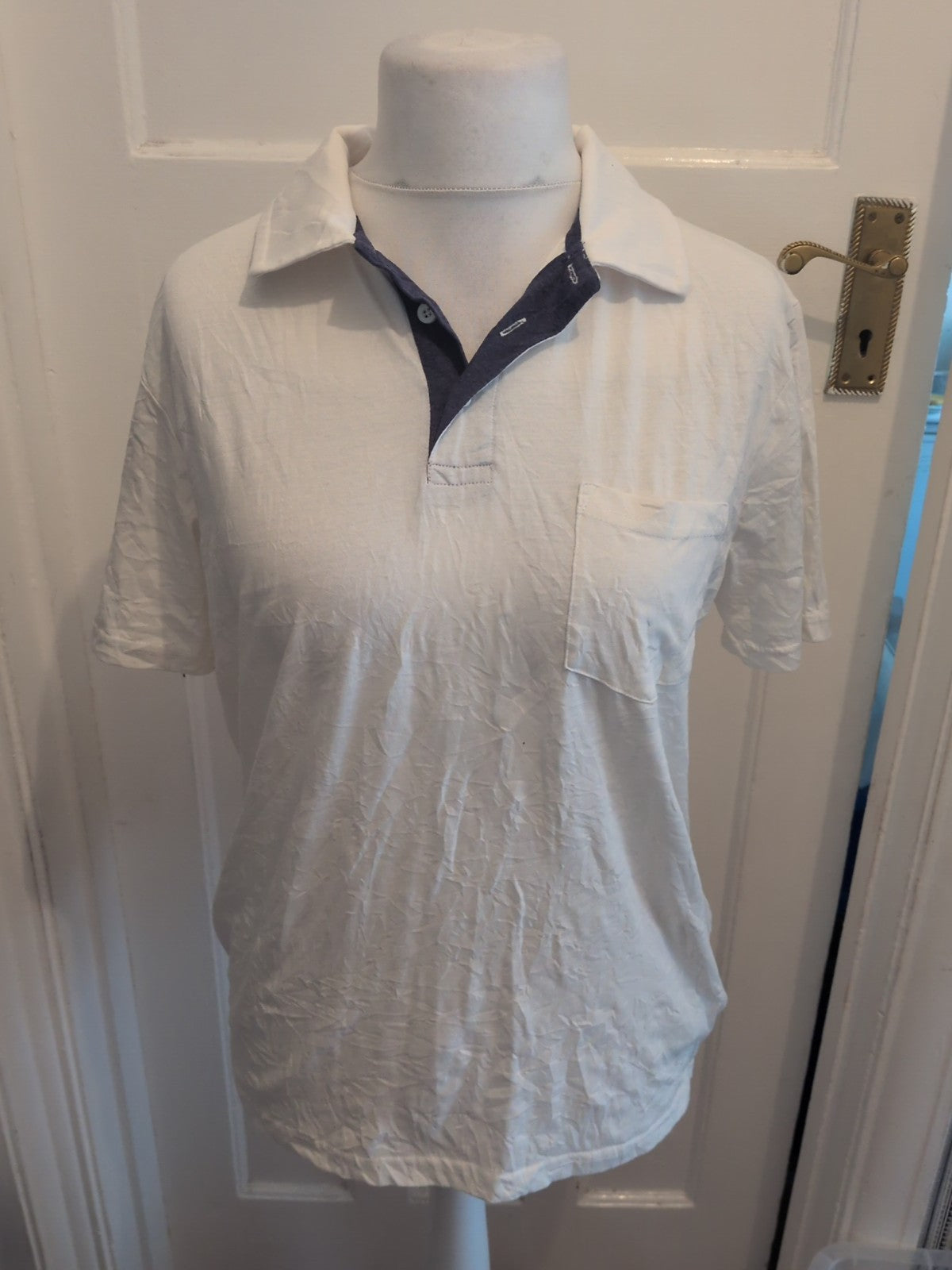 Atlas For Men Small White Short Sleeve Polo