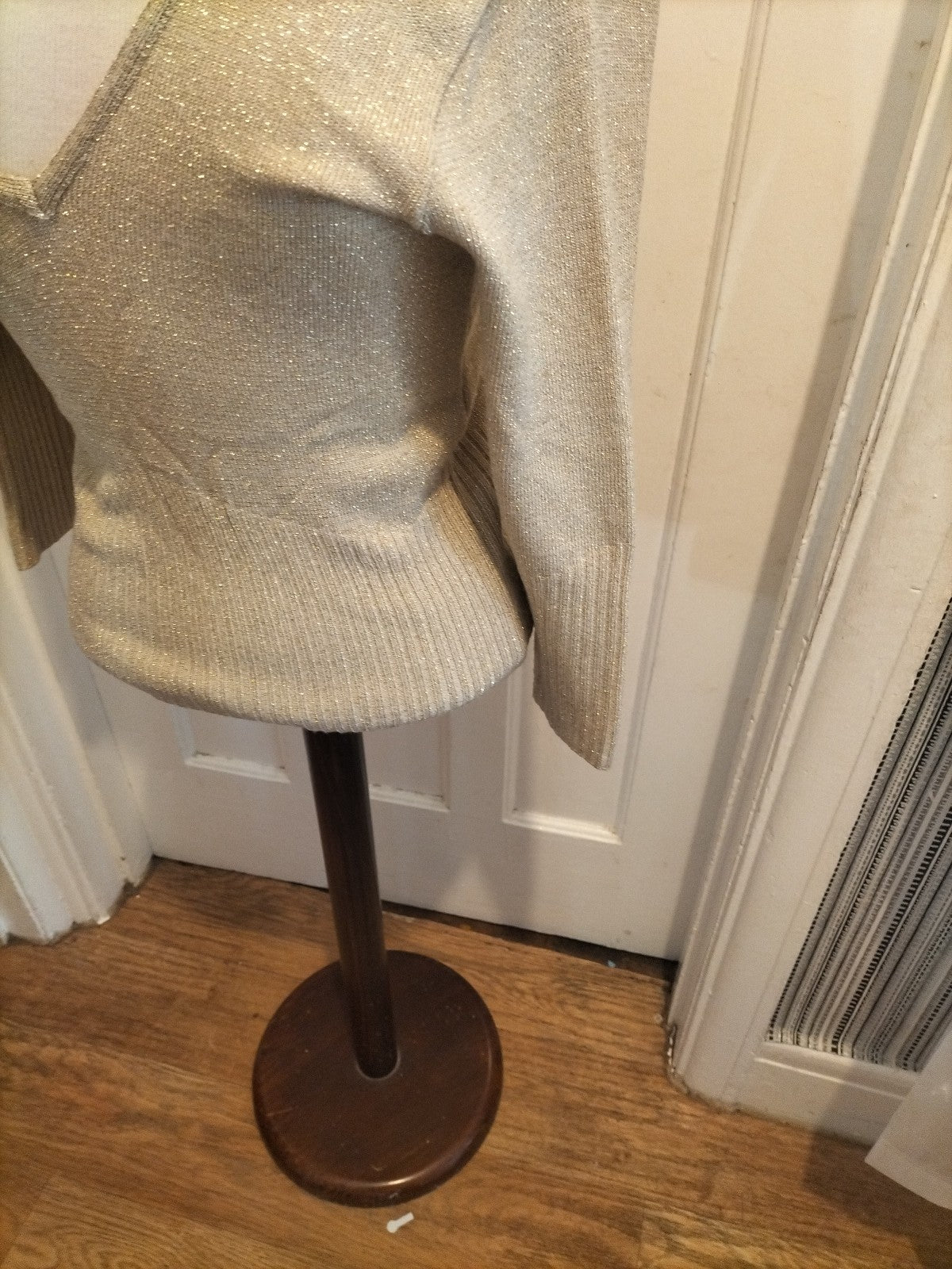 Ladies New Look Size 12 Gold Glittery Long Sleeved Blouse