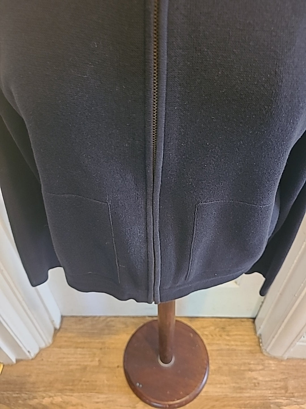 Ladies Terre Mer Size (42) Navy Long Sleeved Zip Through
