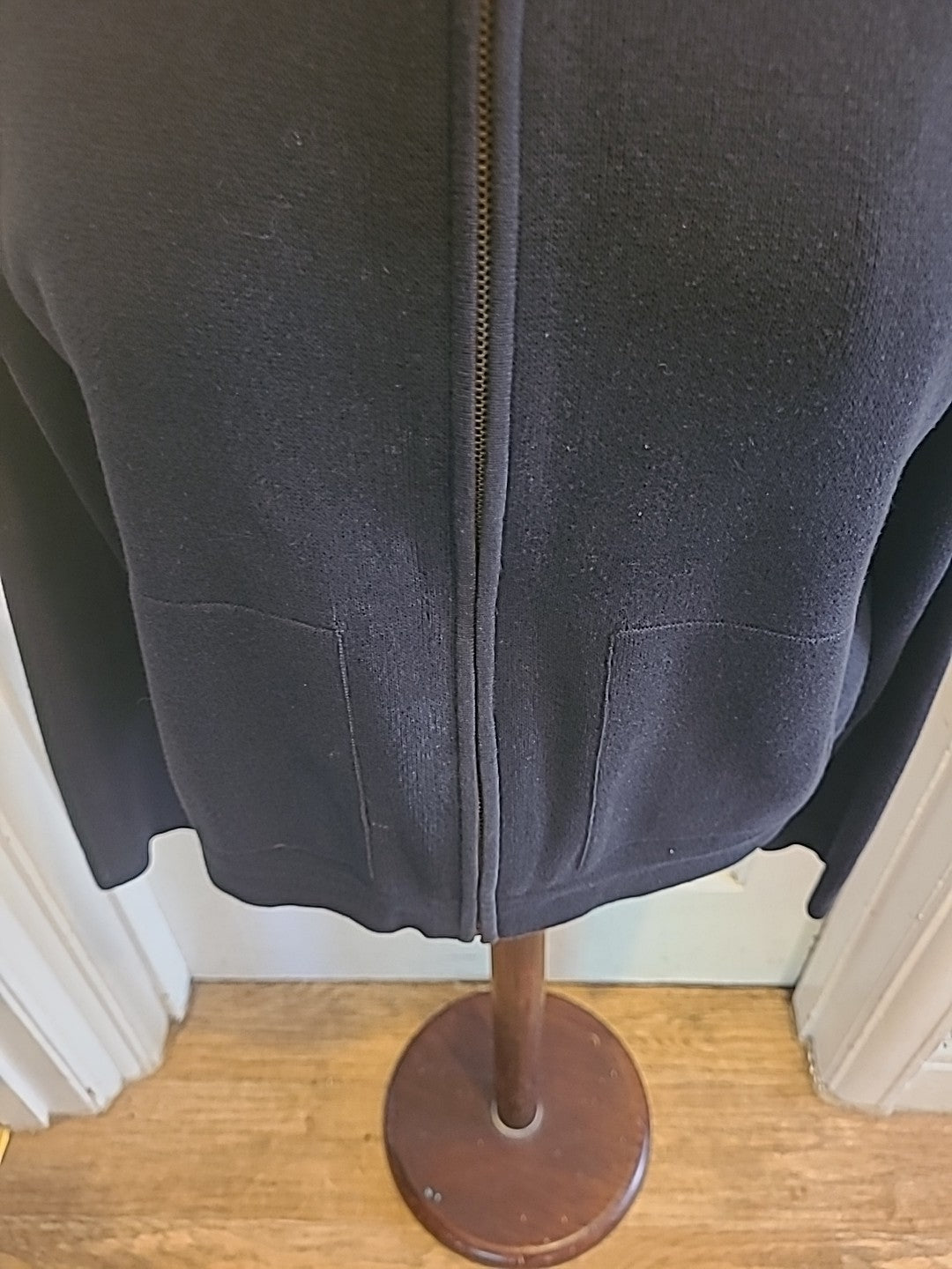 Ladies Terre Mer Size (42) Navy Long Sleeved Zip Through