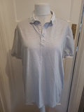 Mens George Size XL Grey Patterned Short Sleeved Polo