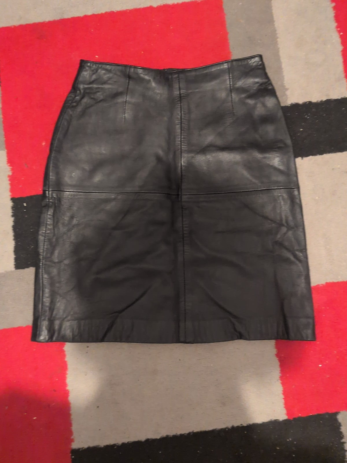Maroon Collection 14 Black Pleather Skirt