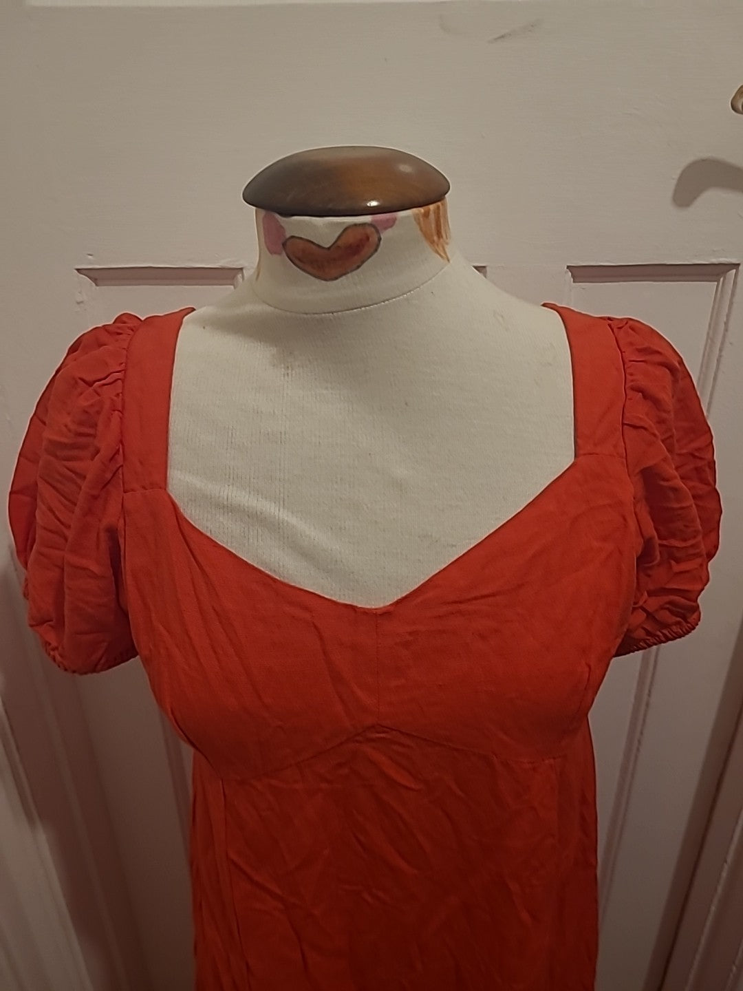 Brand New Ladies Primark Size 12 Red Sleeveless Dress Rrp £18.00