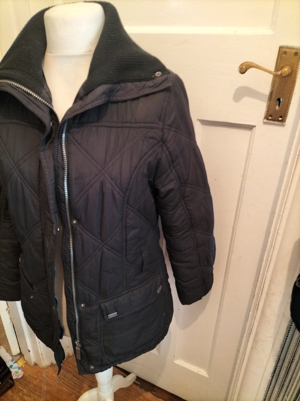BHS 14 Black High Neck Slight Padded Jacket