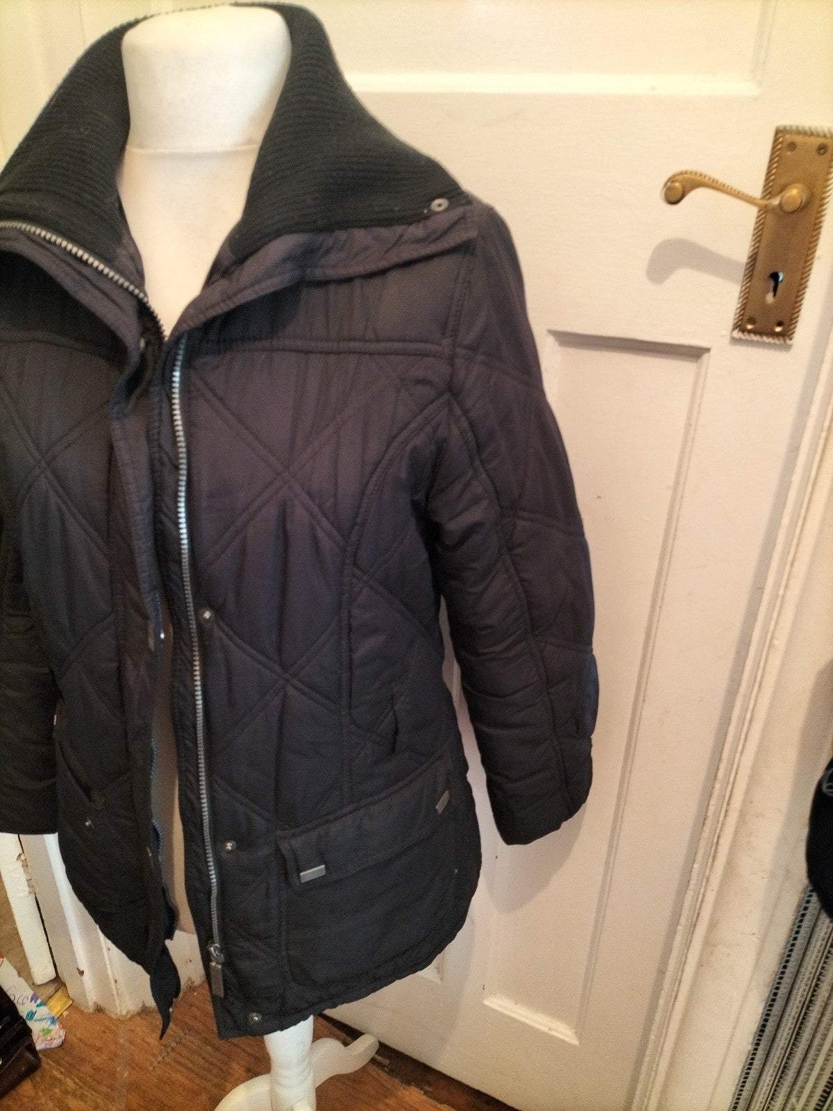 BHS 14 Black High Neck Slight Padded Jacket