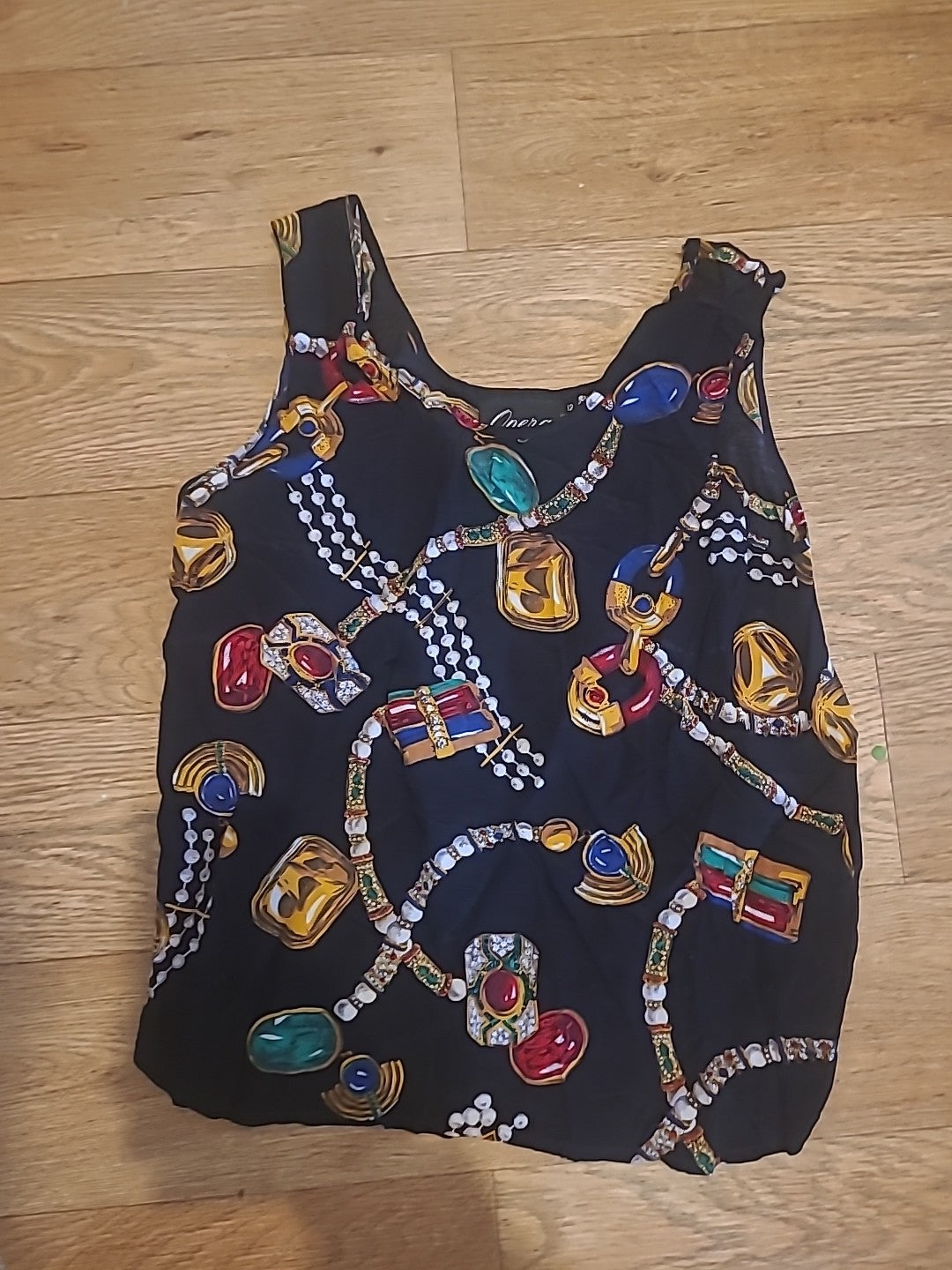 Ladies Opena Size 12 Black Sleeveless Top