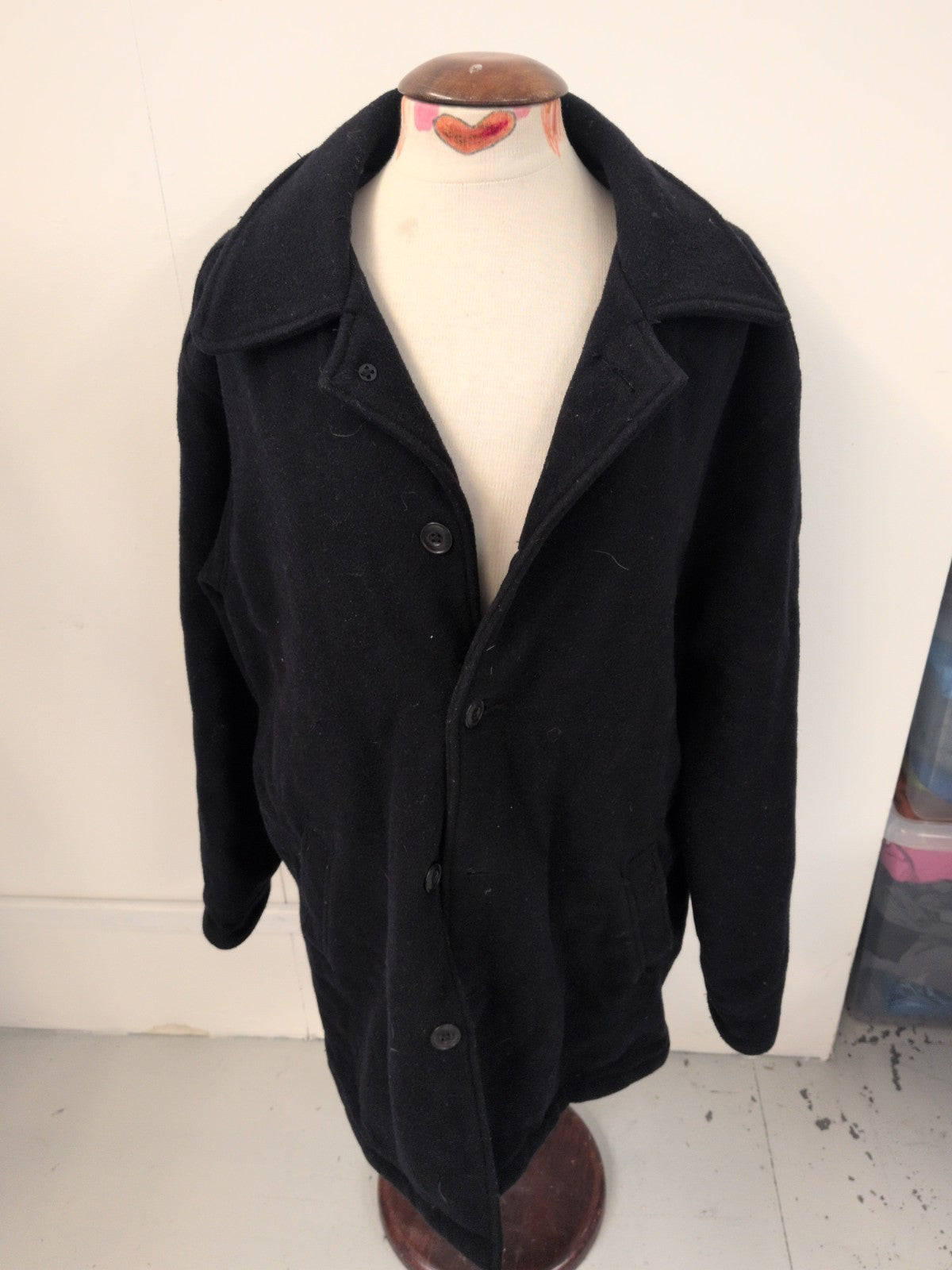Gap Medium Black Buttoned Coat