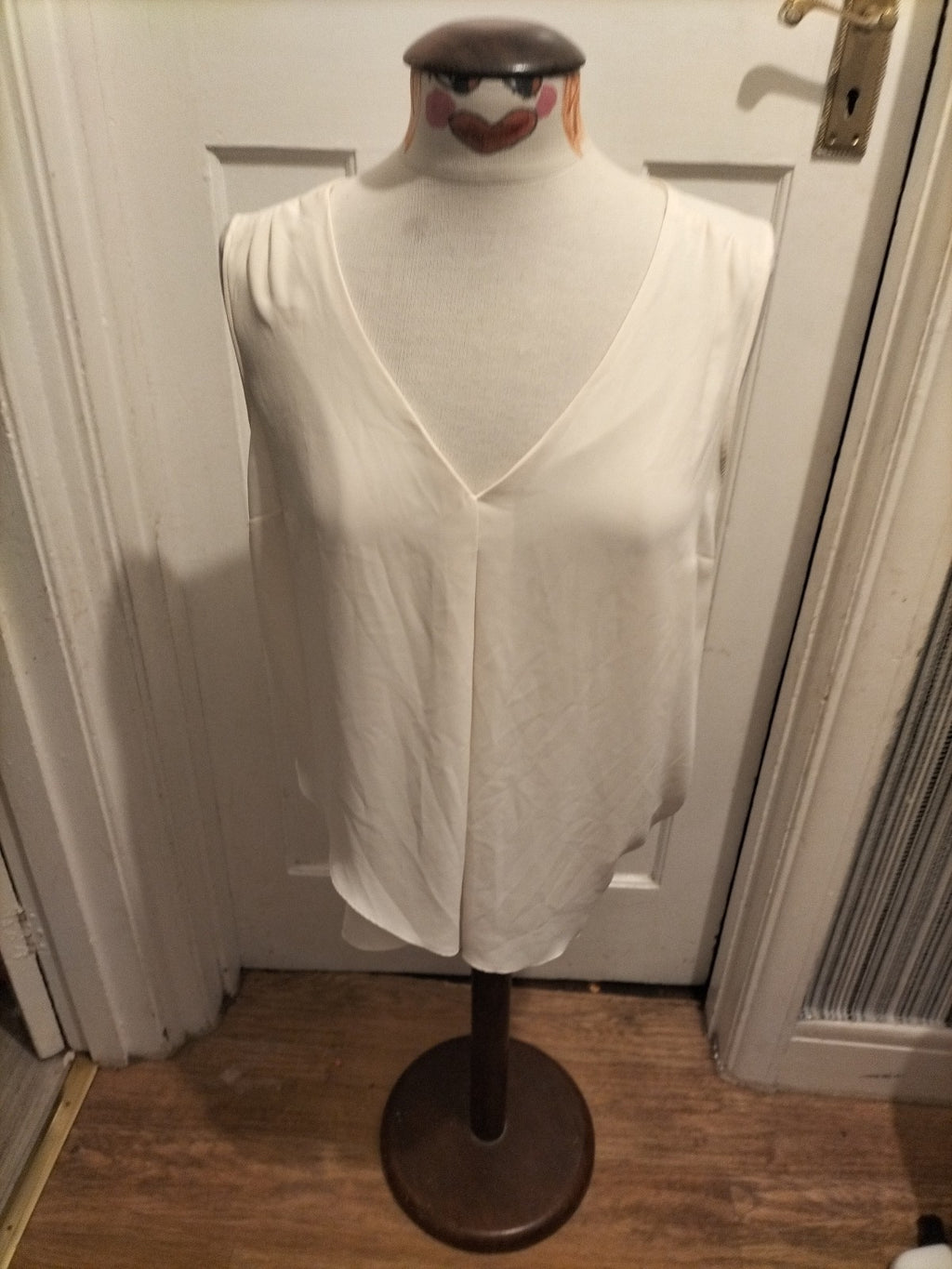 Ladies Next Size 14 Ivory Sleeveless Blouse