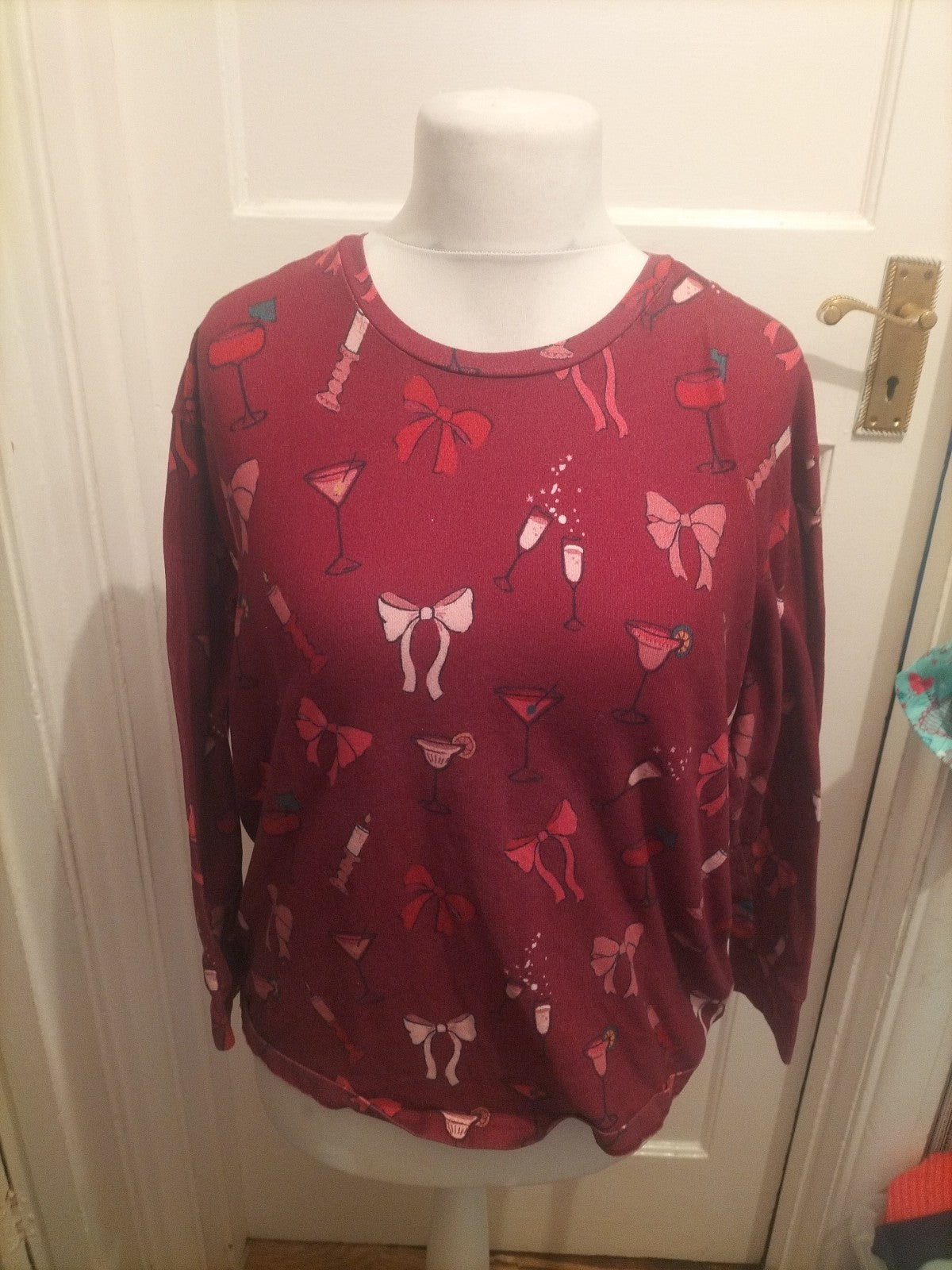 Nutmeg 16-18 Purple Champagne Long Sleeve Pyjama Top