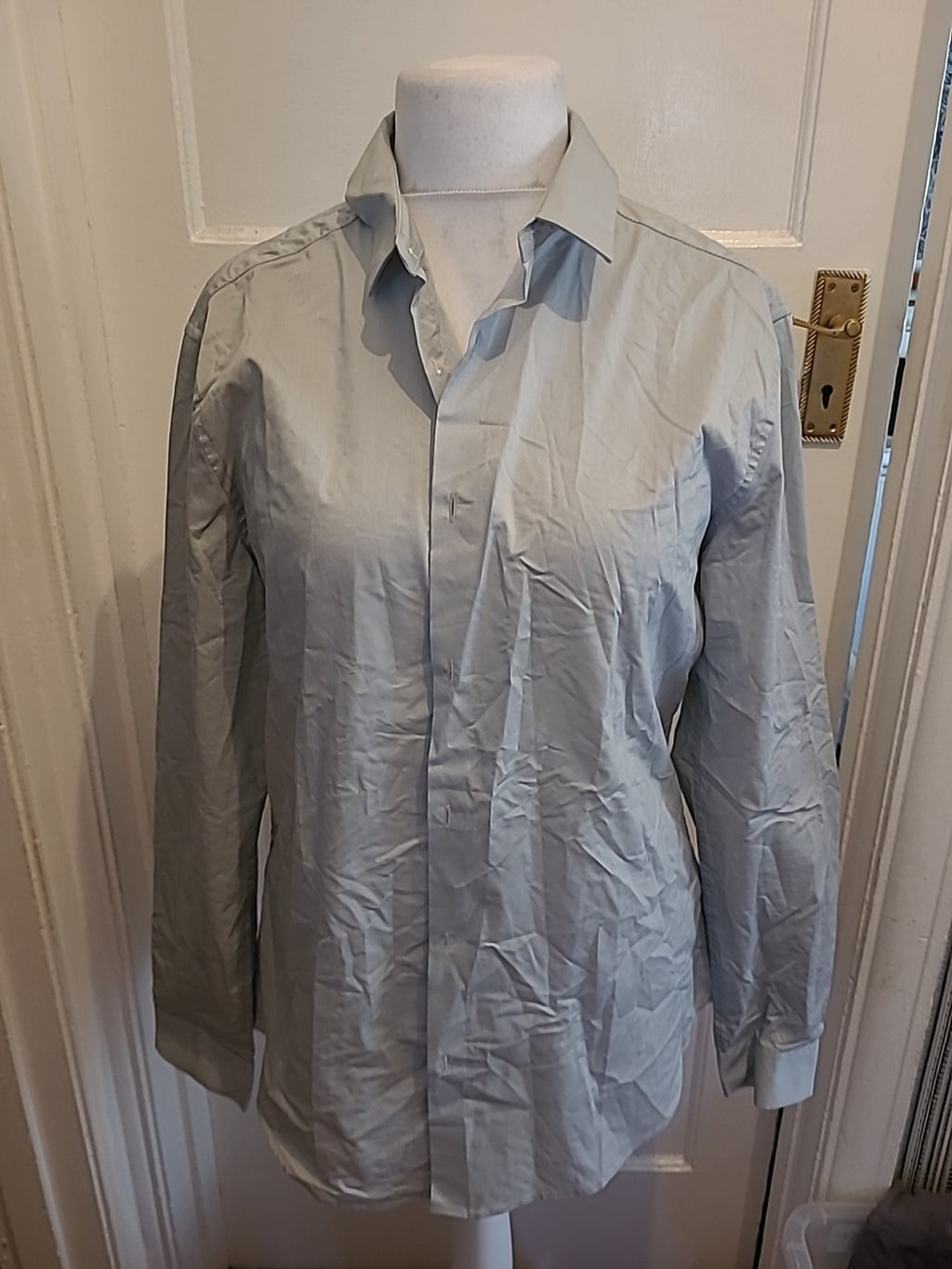 Mens Asos Size XL Silver Shirt Long Sleeved